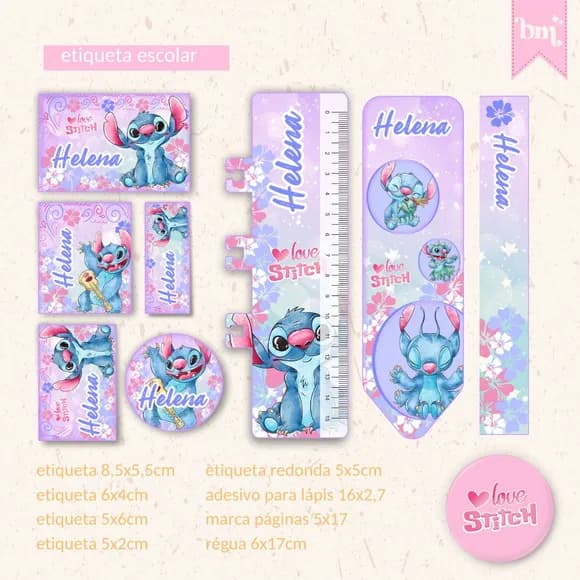 60 Etiquetas Stitch