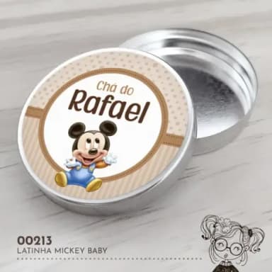 Latinha Adesivada Mickey Baby - 00213