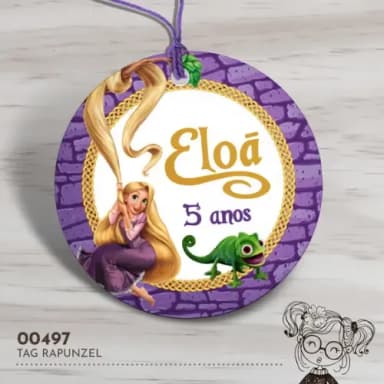 Tag Redonda Rapunzel - 00497