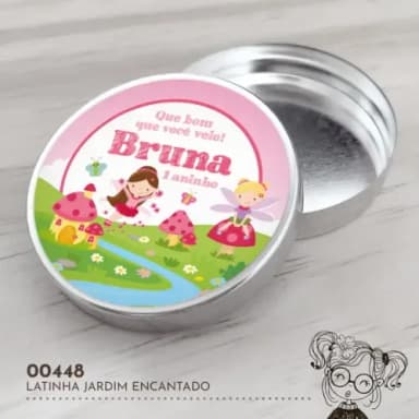 Latinha Adesivada Jardim Encantado - 00448