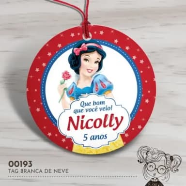 Tag Redonda Branca de Neve - 00193