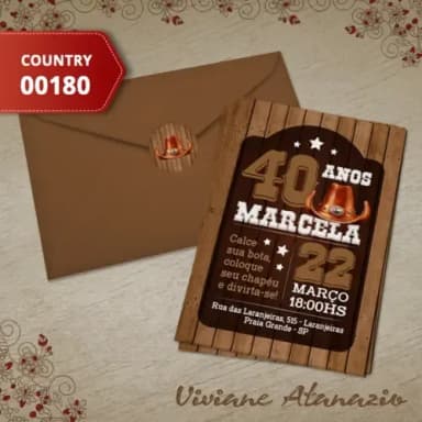 Convite Country - 00180