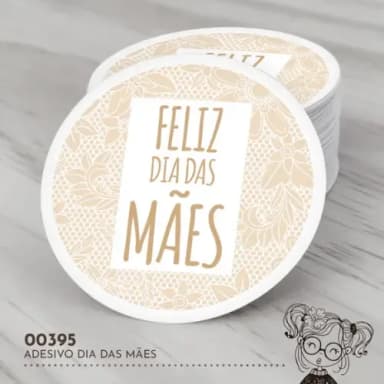Adesivo Redondo Dia das Mães - 00395