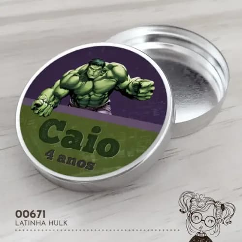 Latinha Adesivada Hulk - 00671