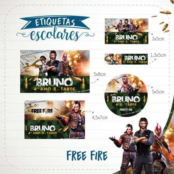 60 Etiquetas Escolares Personalizadas Prova D'agua