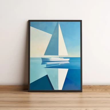 Quadro Veleiro Azul Estilo Moderno 2560