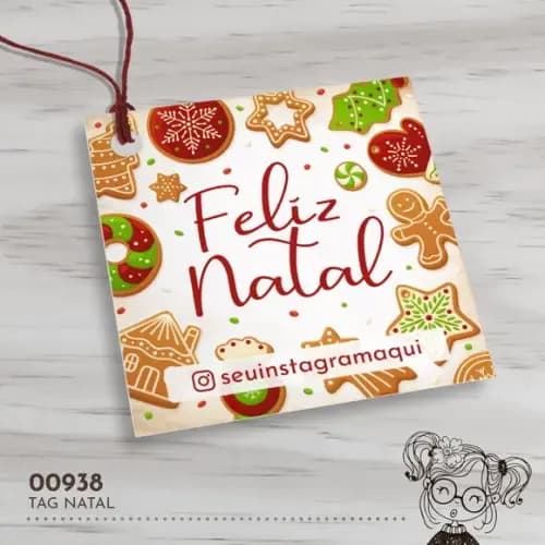 Tag Quadrada Natal - 00938