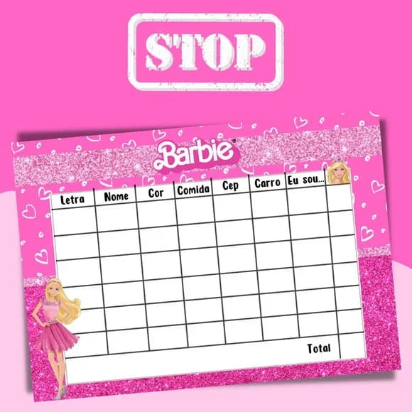 Jogo do Stop ( Conhecido Como Adedanha)