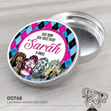 Latinha Adesivada Monster High - 00768