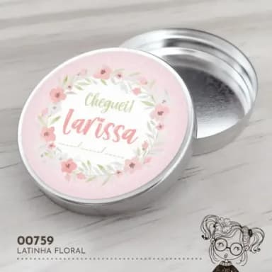 Latinha Adesivada Floral - 00759