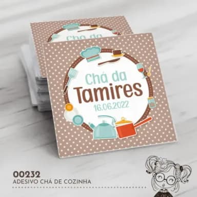 Adesivo Quadrado Chá de Cozinha - 00232