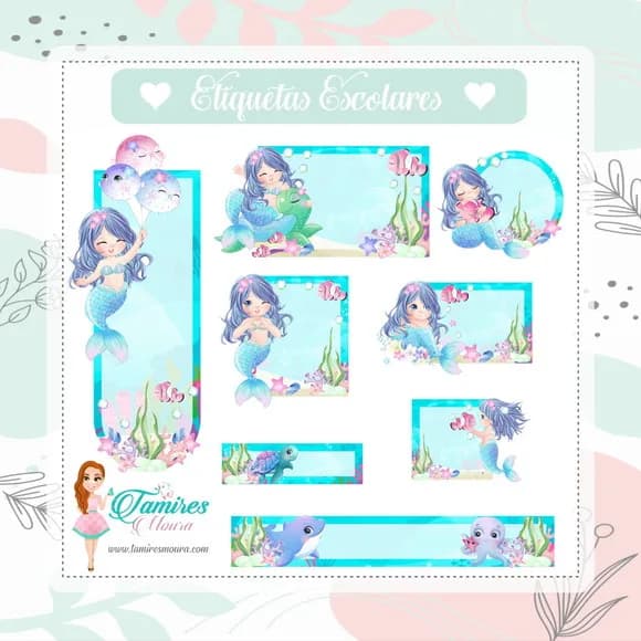 60 Etiquetas Escolares Personalizadas Prova D'agua
