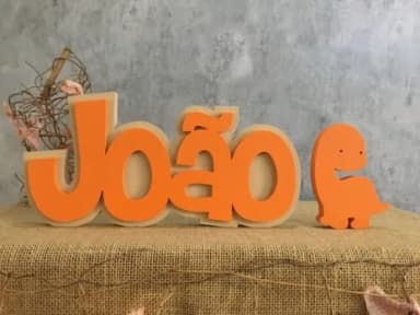 Letras Decorativas Nomes Sobreposição + Dinossauro