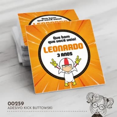 Adesivo Quadrado Kick Buttowski - 00259