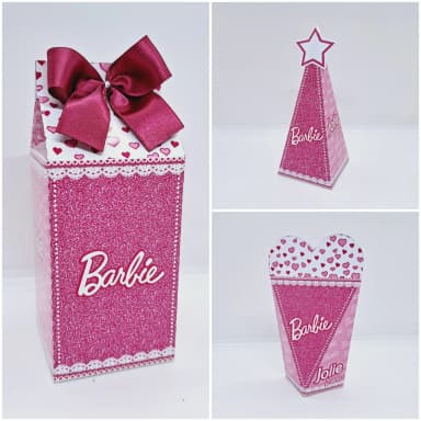 PEGUE E MONTE - Kit Festa BARBIE - Decoração de Festa - Caixinhas Personalizadas