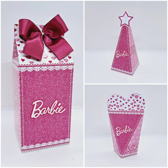 PEGUE E MONTE - Kit Festa BARBIE - Decoração de Festa - Caixinhas Personalizadas