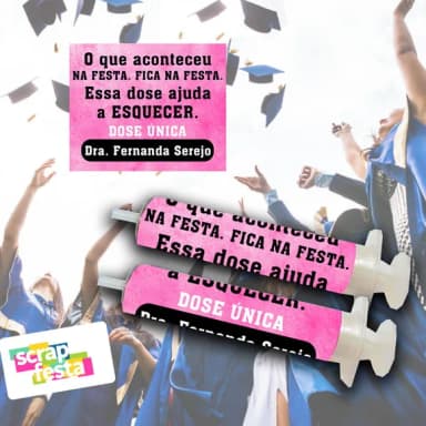Seringa Personalizada Festa Formatura Casamento Glicose