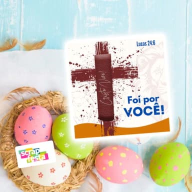 Card para Chocolate Baton/bis Personalizado Páscoa Jesus