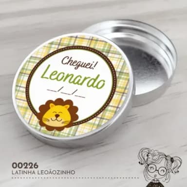 Latinha Adesivada Leãozinho - 00226