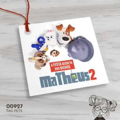 Tag Quadrada Pets - 00927