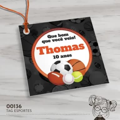 Tag Quadrada Esportes - 00136