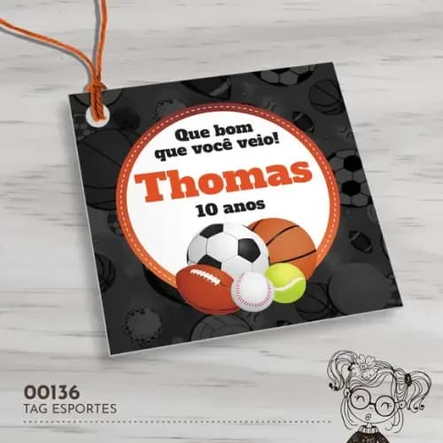 Tag Quadrada Esportes - 00136