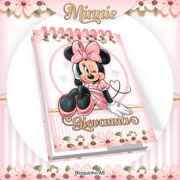 Bloquinho A6 Minie Rosa
