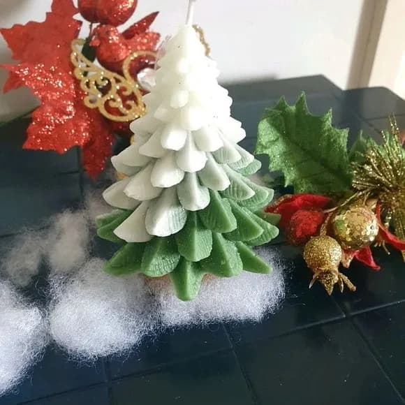 Vela Árvore de Natal com Tubo Lata Acetato