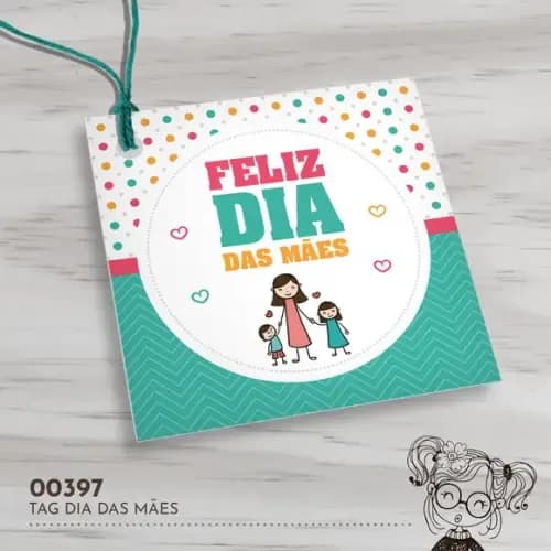 Tag Quadrada Dia das Mães - 00397