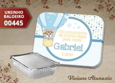 Adesivo Marmitinha Ursinho Baloeiro - 00445