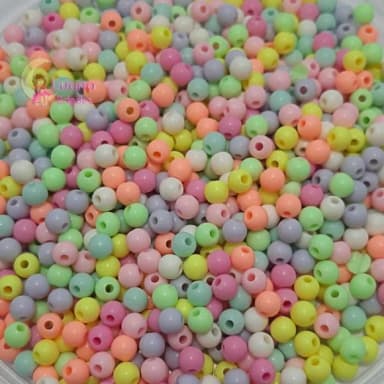 Bolinha Acrílica Colorida 6mm Pacote com 23 Gramas