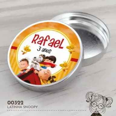 Latinha Adesivada Snoopy - 00322