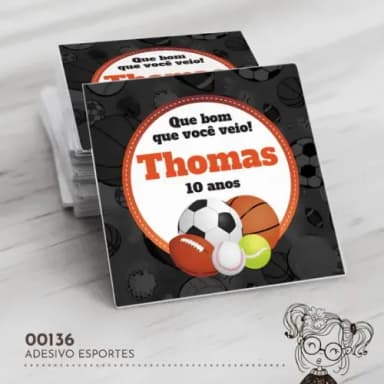 Adesivo Quadrado Esportes- 00136