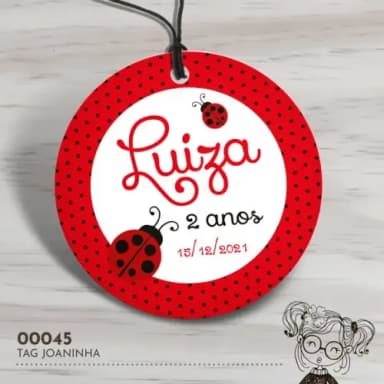 Tag Redonda Joaninha - 00045