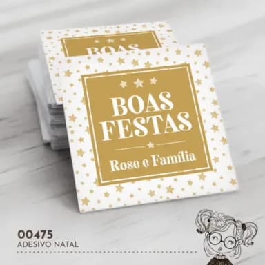 Adesivo Quadrado Natal - 00475