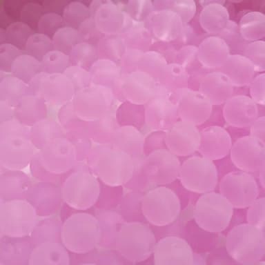 Bola Fosca Com Furo Lilás 8mm Pct 100 Unidades