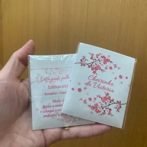 Lembrancinha Maternidade Sachê Aromático p/ Flor de Cerejeir