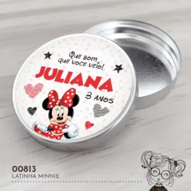 Latinha Adesivada Minnie - 00813