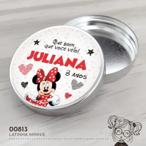 Latinha Adesivada Minnie - 00813