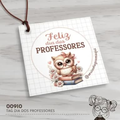 Tag Quadrada Dia dos Professores - 00910