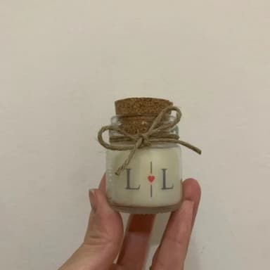 Lembrança Casamento Vela Aromática Vidro c/ Rolha e Sisal
