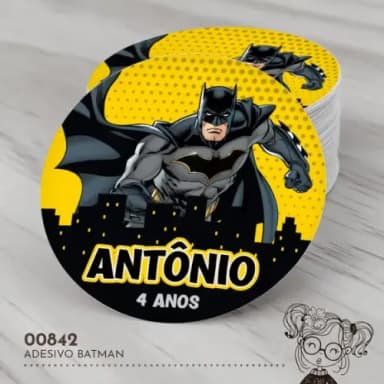 Adesivo Redondo Batman - 00842