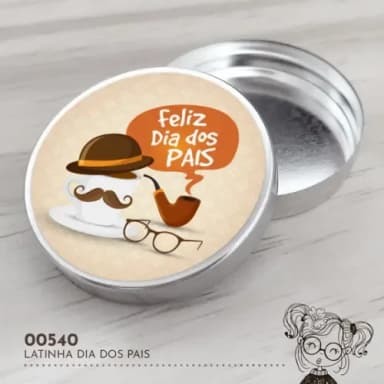 Latinha Adesivada Dia dos Pais - 00540