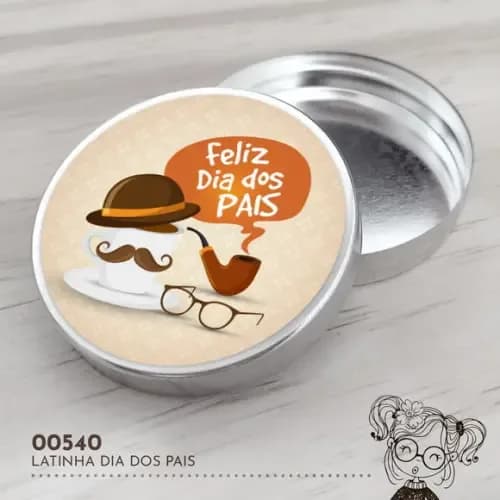 Latinha Adesivada Dia dos Pais - 00540