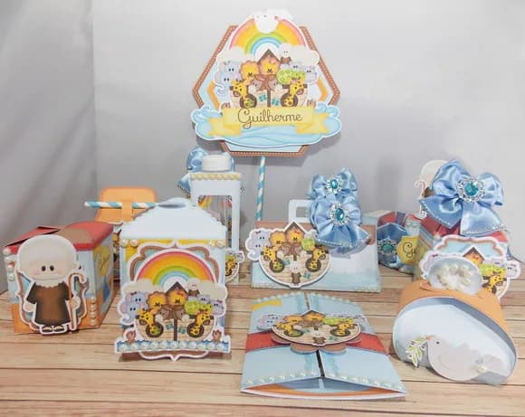 Kit 60 Lembrancinhas Arca de Noé