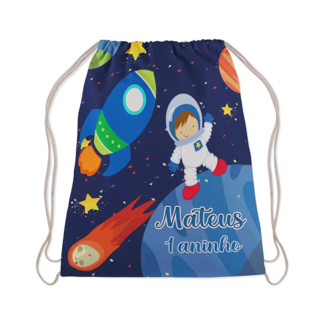Mochilinha Personalizada do Astronauta
