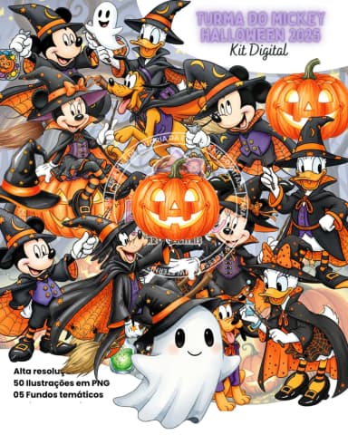 KIT DIGITAL MICKEY HALLOWEEN 12