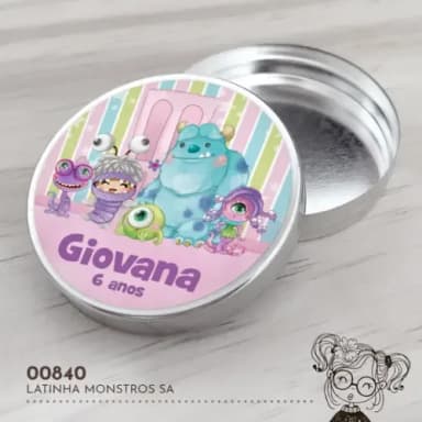 Latinha Adesivada Monstros Sa - 00840