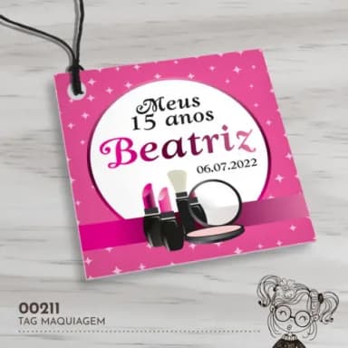 Tag Quadrada Maquiagem - 00211