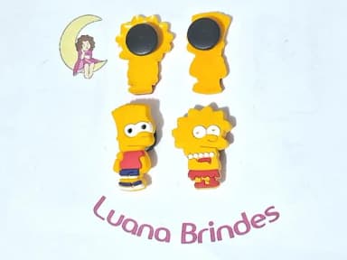 Pins de Crocs os Simpsons Emborrachado Pacote com 6 Unidades